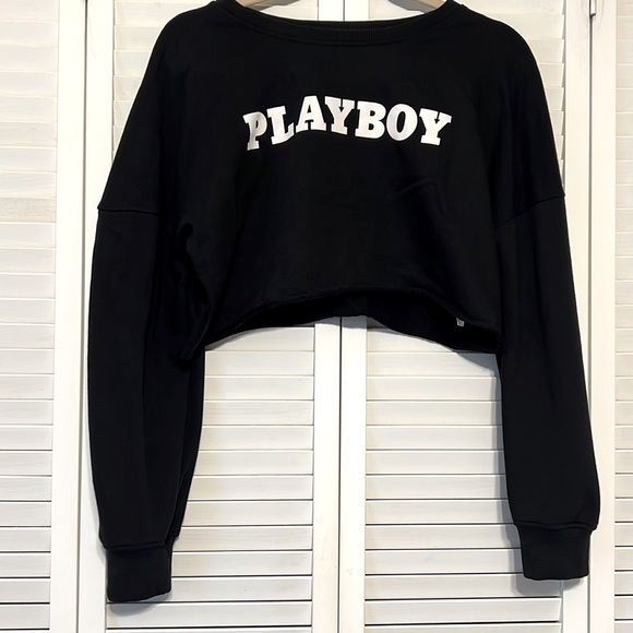 Play boy Long Sleeve Crop Top - Picture 3 of 5